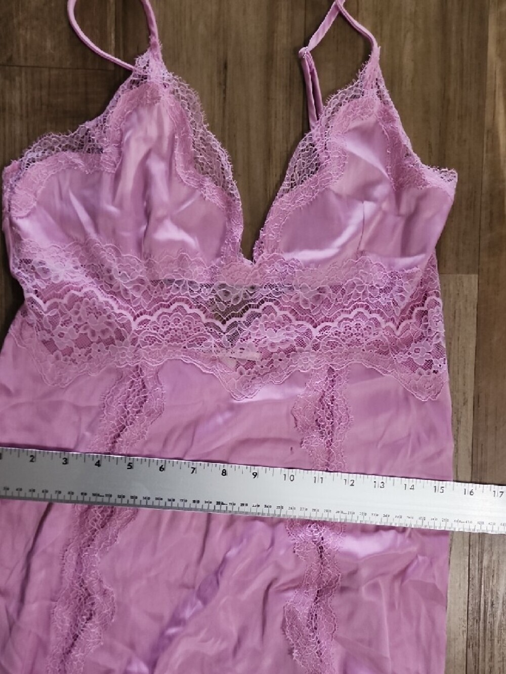 Victoria Secret Pink Lace Trim Satin Nightgown - Women Intimates - Picture 6 of 10